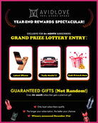 Lingerie subscription box ad with grand prize lottery entry for 6-month subscribers
