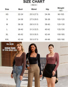 Three double-lined square-neck bodysuit tops on models in brown, black, and rose