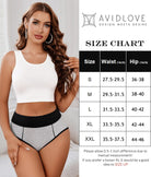 High-waist cotton hipster briefs, black and heather gray with contrast seam detailing