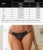 Cotton hipster panties in black floral lace with scalloped edges and striped waistband trim