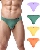 Men's low-rise hip briefs, green