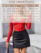 Red sparkle mesh long-sleeve bodysuit, fitted with glitter speckle texture