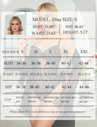 Lingerie size chart for lace teddy set, model measurement guide with cup sizing