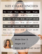 A-line ruffle hem mini skirt with gathered waist, size chart graphic overlay