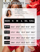 Ruched modal side-drawstring chemise hem with red lace trim and tie strings