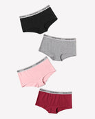 Set of cotton full-coverage panties in mixed colors with Avidlove waistband.
