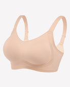 Wireless push-up bra, nude, no underwire, smooth cups and wide adjustable straps