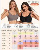 Wireless jelly bra duo: gray and black U-neck seamless padded bralettes on models