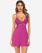 Pink lace chemise babydoll with lace balconette cups and curved babydoll hem