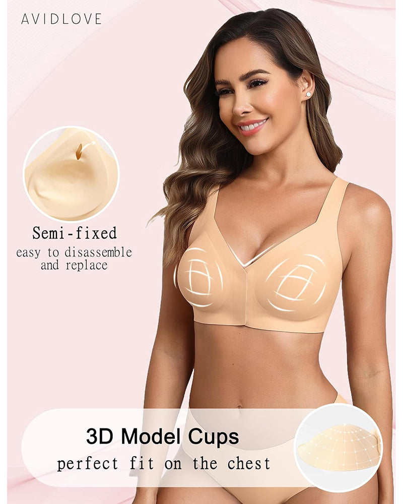 Avidlove nude 3D model cup bralette, no underwire, seamless front