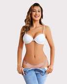 Dusty rose cut-out side lace panty with scalloped lace waistband trim