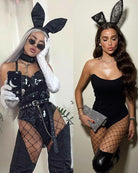 High-waist fishnet tights, black mesh with openwork pattern and reinforced brief panel