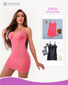 Pink lace-up mesh mini dress with underwire cups and spaghetti straps