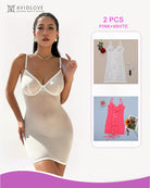 White lace-up mesh mini dress with underwire cups and spaghetti straps