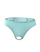 Men Ice Silk Sheer G-String Thong - Light Blue