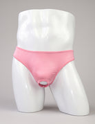 Men Ice Silk Sheer G-String Thong - Pink