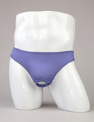 Men Ice Silk Sheer G-String Thong - Purple