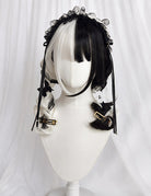 Extra Long Straight Sleek Bangs Wig - Black and Silver