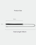 Leather choke product size: strap 30cm, 108cm total length