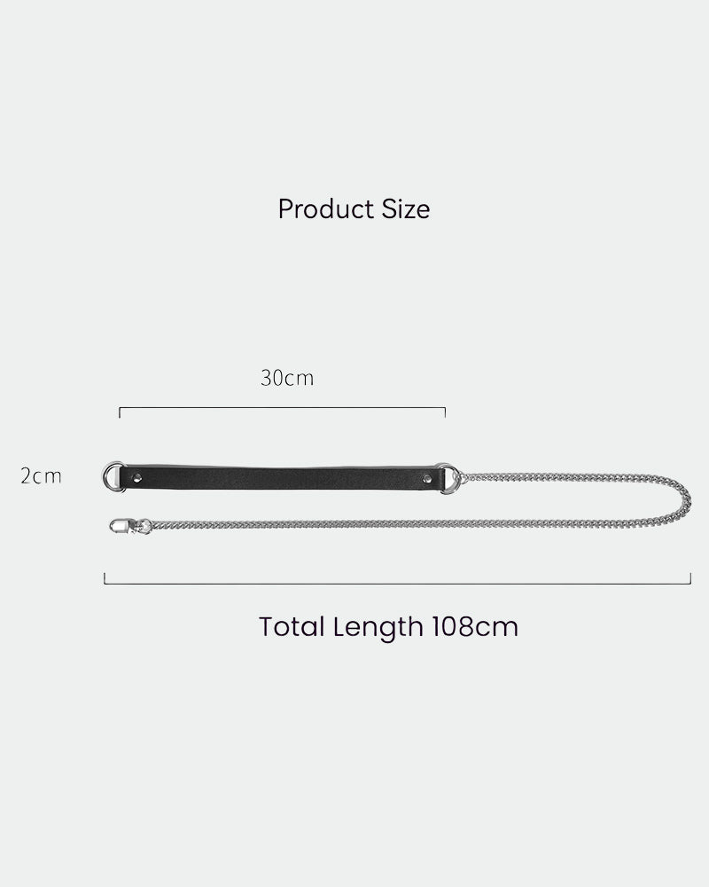 Leather choke product size: strap 30cm, 108cm total length