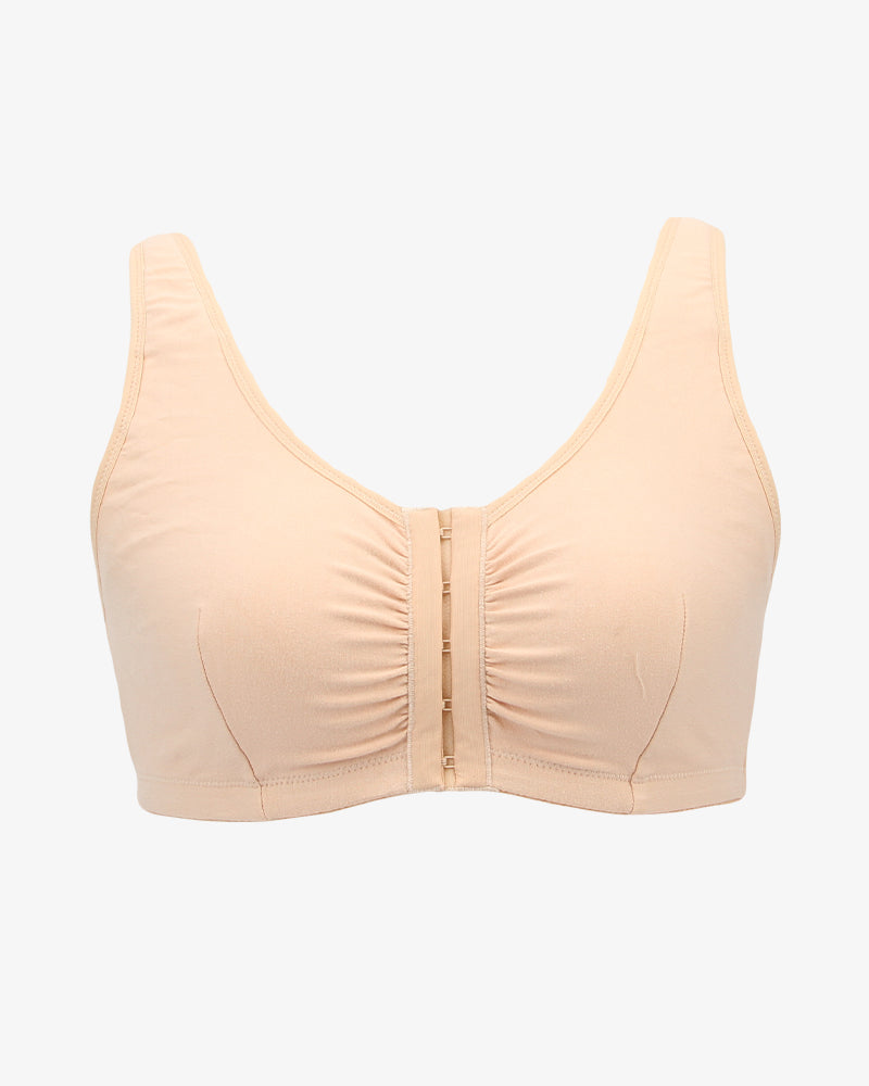 Papaya front-clasp non-wired breathable bra full front view