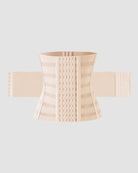 Beige waist corset with hook-and-eye rows and perforated side panels