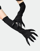 Long nail gloves, black with pointed matte black demon paw claws.
