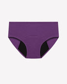 Purple high-waisted leakproof period panties, full-coverage briefs