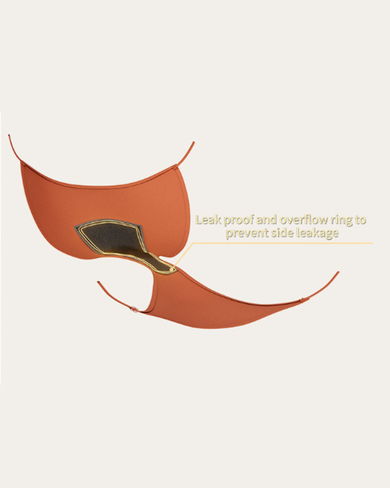 Orange leakproof period panties diagram showing side leakproof ring