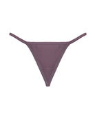 Lavender ribbed micro string thong with thin side straps