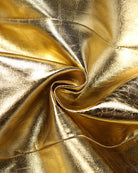 Gold metallic corset fabric with ruched sheen detail