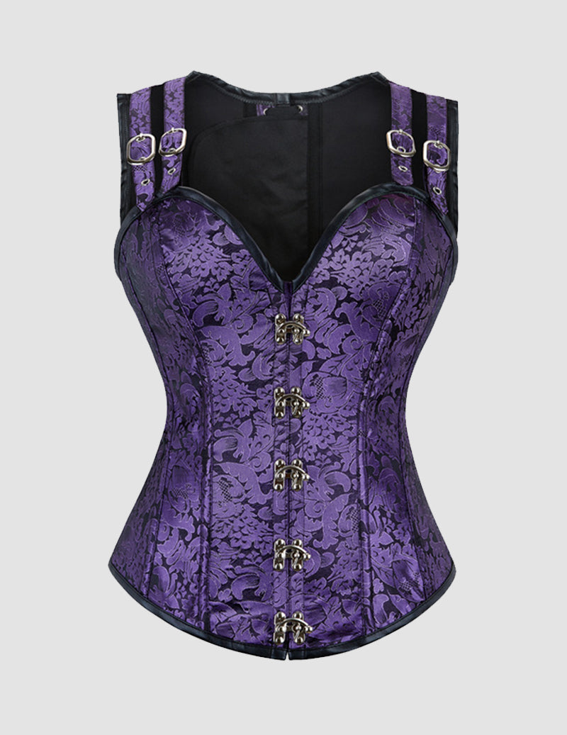 Steel Boned Corset Lace-Up Sleeveless Bustier Shapewear