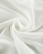 White chiffon fabric close-up with soft, airy drape