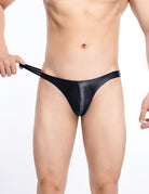 Men Ultra Low Rise Shiny Thong G-String Transparent Underwear