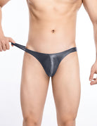 Men Ultra Low Rise Shiny Thong G-String Transparent Underwear